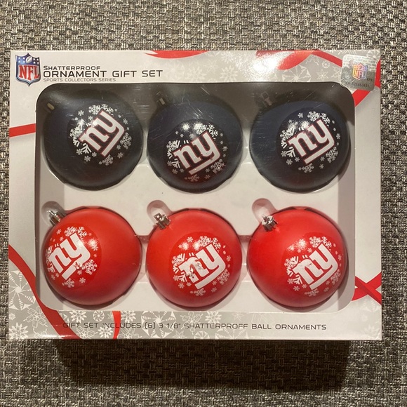 NFL Other - New York Giants Christmas Ornament Set